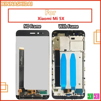 100%Patikrintas LCD Xiaomi Mi A1 Mi 5X MiA1 Mi5X LCD Ekranas + Touch Ekranas Surinkimas Su/be Rėmelio Pakeisti Dalys