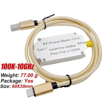100K-10GHZ USB RF galios matuoklis V5 USB ryšio duomenų eksporto Galios detektorius Amplitudės matavimo programinė įranga Kumpis Radijo