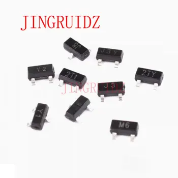 100VNT SMD Tranzistorius S8050 S8550 SS8050 SS8550 S9012 S9013 S9014 S9015 S9018 J3Y STY Y1, Y2 2T1 j3 skyrius J6 M6 J8 SOT23