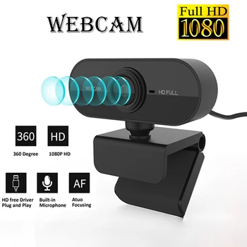 1080P Full HD Mini Web Kamera KOMPIUTERIUI Su Mikrofonu, USB Plug Paramos Desktop Laptop Tinka Vaizdo Skambučių Konferenciją Gyventi Darbą