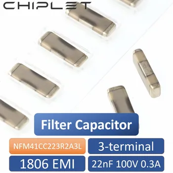10vnt NFM41CC223R2A3L Chip Per Core Filtro Kondensatorius 1806 22nF 100V 0.3 3-terminalo Talpa EPI SMD EMIFIL