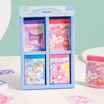 12pcs Sanrio Savarankiškai Klijuoti Pažymi, Hello Kitty Kuromi lipni Lipni Pastaba Bloknotai Posted Rašyti Trinkelės, Lipdukai, mokyklinės prekės