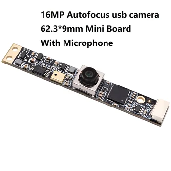 16MP, automatinio Fokusavimo Kamera, Įterptųjų Mini USB Kamera su Mikrofonu Už Nešiojamas Kompiuteris Raspberry Pi Jetson Nano