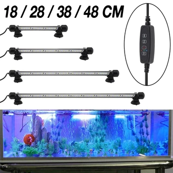 18-48cm Povandeninis LED Šviesos Akvariumas Žuvų Bakas Light Laikmatis su Auto On/Off 3 Šviesos Režimas, šviesos srautą galima reguliuoti IP68 Akvariumo Lempos