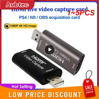 1~5VNT Audio Video Capture Card 4K 1080P HDMI-USB 3.0 Įrašyti į DSLR Kamera Veiksmų Cam Žaidimų Transliacijos