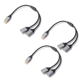 2 in 1 USB Duomenų centro Maitinimo Adapteris Y Splitter USB Įkrovimo Galios ilgintuvas