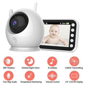 2022.Belaidžio Vaizdo Spalvos Baby Monitorius su vaizdo Kameromis Patalpų Wifi Auklės Apsaugos Elektroninių Babyphone Verkti Kūdikių