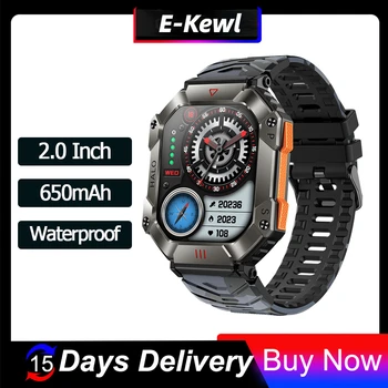 2023 KR80 Smart Watch Vyrų 2inch, Didelis Ekranas, Kompasas 620mAh 