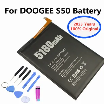 2023 Metų 100% Nauja originali Baterija DOOGEE S50 5180mAh BAT17S505180 Aukštos Kokybės Pakaitinis Bateria Atsargų + Įrankiai