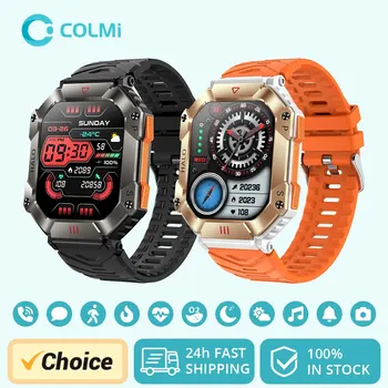 [2023 Naujas] 2.0 Colių Patikima Karinio Smart Watch Vyrai, Super Didelis Baterijos Fitness Tracker 