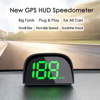 2023 Naujas GPS Y05 Head Up Display Visiems Automobilių Skaitmeninis Spidometras HUD Plug and Play Didelis Šriftas Auto Elektronikos Priedai Greitis