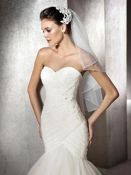 2023 naujas-line Kamuolys Suknelė vestuvių suknelė Nuotakos temperamentas sen stiliaus vieno peties Didelis Uodega Nėrinių Dėmių Kristalų Blizgučiais w