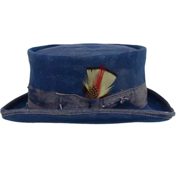 202308-HY Britų žiemos Vilnos veltinio plunksnų apdailos vakarienė lady fedoras bžūp vyrų, moterų laisvalaikio panama džiazo skrybėlę