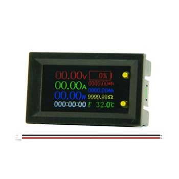 20A 9 1 IPS LCD Įtampa Srovės Elektros Energijos Voltmeter Ammeter Baterijos Elektros Bandymo Matuoklis