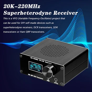 20K-220MHz Superheterodyne Imtuvas SDR KUMPIS QRP Transiveris RF Generatorius, Radijo Derintuvas už Homebrew QRP siųstuvai-imtuvai