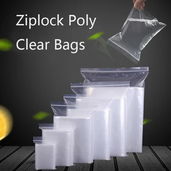20pcs/pak Papuošalai Ziplock Zip Zip Lock Reclosable Plastiko, Poli Aišku, Maišeliai
