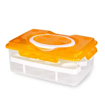 24 Tinklelis Kiaušinių Laikymo Dėžutė Maisto Daržovių Konteineris Organizatorius Patogi Dvigubo Sluoksnio Plastiko Boxs Daugiafunkcinis Virtuvės Produktai