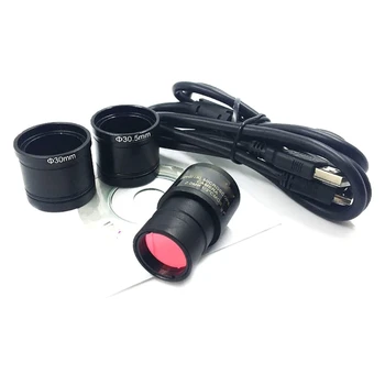 2MP, CMOS, USB Mikroskopo vaizdo Kamera Mikroskopu su 30 & 30.5 mm Adapterio Žiedas Dropship