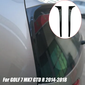 2VNT ABS ryškiai juodos spalvos Automobilio Galinio Lango Spoileris Pusės Sparno VW Golf 7 MK7 2014-2018 m. Automobilis-optikos Auto Galinio Lango Veidrodėlio Uodegos