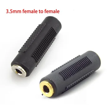 3.5 mm Stereo Audio Adapteris Jack female Jungtis Prijunkite Adapterio Jungtys Adapterio Lizdas Auksą, Sidabrą, Moterų-3.5 mm Female