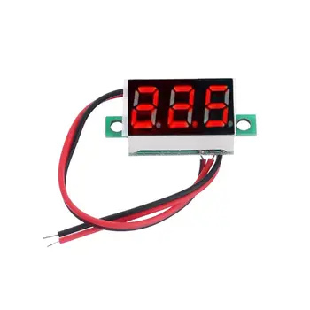4.5-30 V 2-laidas, nuolatinės Srovės Matuoklis Digital Voltmeter Raudonas LED Ekranas Automobilių Dalys
