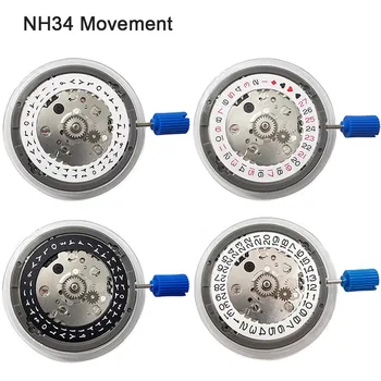 4 Smeigtukai NH34 Judėjimas Su Skaitmeniu/arabų Data Disko Pakeitimo NH34A Visiškai Automatinis Mechaninio Judėjimo Priedai