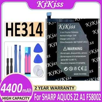 4400mAh KiKiss Pakeitimo baterija tinka SHARP mobiliojo AQUOS Z2 AŠTRIŲ A1 FS8002 baterijos modelis HE314