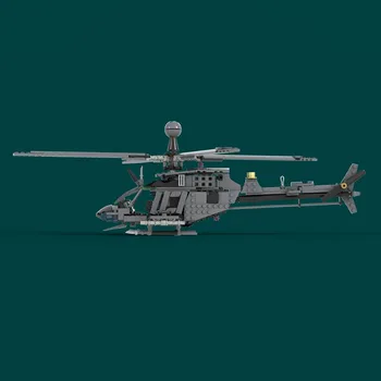 588PCS WW2 Karinės SS OH-58D Kiowa Warrior sraigtasparnis ModelDIY kūrybines idėjas, aukštųjų technologijų Vaikams, Žaislų, Dovanų Naikintuvas Blokai