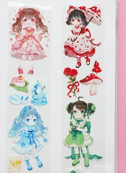 5Meter Sakura Keturių lapų Dobilų Cute Girl Pobūdžio PET Washi Tape