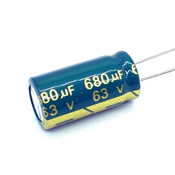 6 Stks/partij Hoge Frequentie Lage Impedantie 63V 680Uf Aliuminio Elektrolytische Condensator Maat 13*25 680Uf 20%