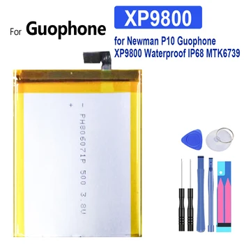 6500mah Baterija Newman P10 Guophone XP9800 Vandeniui IP68 MTK6739