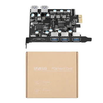 7-Port PCI-E, Tipas C (2), 2 Galiniai USB 3.0 Prievadus, PCI Express Card KOMPIUTERIO PCI-E, USB 3.0 Išplėtimo Plokštę