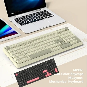 99 Raktai Žaidimų Mechaninė Klaviatūra PBT Keycaps Laidinio Žaidimų Žaidėjus Klaviatūros USB Tipo C Apšvietimu Žaidimų Kompiuterių Klaviatūras PC