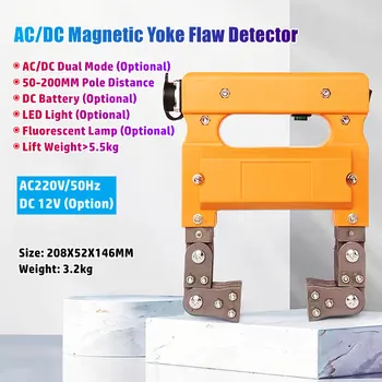 AC/DC Magnetinių Dalelių Trūkumas Detektorius Magneto Magnetinio Srauto Jungas Testeris Magnetized Metalo Paviršiaus Įtrūkimai Detektorius LED Šviesos UV Lempa