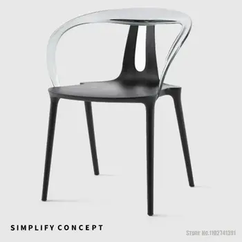 Akrilo Kėdė Dizaineris Baldai Skaidrus Namų Laisvalaikio Valgomojo Kėdė Skaidrus Turėklą, Modernus Valgomasis, Ergonomiškas Kėdės