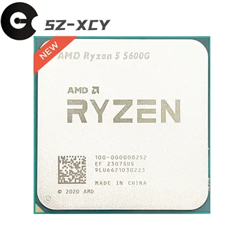 AMD Ryzen 5 5600G R5 5600G 3.9 GHz Šešių Branduolių Dvylikos Siūlų 65W CPU Procesorius L3=16M 100-000000252 Lizdas AM4 NAUJAS NR. aušintuvas