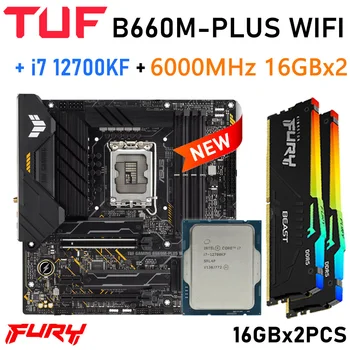 ASUS TUF ŽAIDIMŲ B660M-PLIUS WIFI DDR5 USB Su 