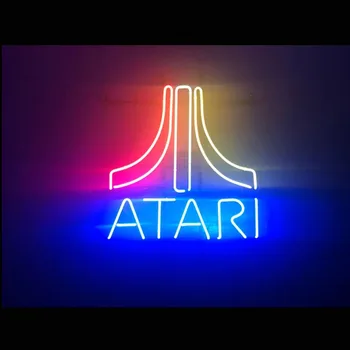Atari Arcade Žaidimų Kambarys Vaizdo Neoninės Šviesos Ženklas Užsakymą Rankų Darbo Nekilnojamojo Stiklinis Vamzdelis Reklamuoti Sienų Dekoras Meno Dovana Ekrano Lemputė, 14