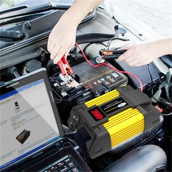 Automobilio Galios Keitiklio LED Baterija Ekranas Įtampos Transformatorius Automobilio Adapteris Modifikuotų Sinusinės Bangos Kelių Apsaugos Automobilių RV