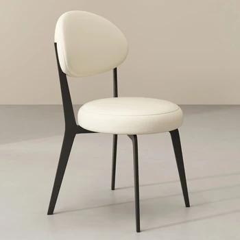 Baltos Spalvos Valgomojo Kėdė Pagalvėlė Kambarį Šiuolaikinė Prabangi Kėdė Lounge Dizaineris Suaugusiųjų Minimalistinio Cadeira Escritorio Kambario Aksesuarai