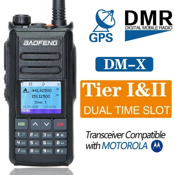 Baofeng DM-X GPS 1 Lygio ir 2 lygio kapitalo II Dual Laiko Tarpsnių DMR Skaitmeninis/Analoginis Atnaujinti Walkie Talkie Nešiojamų Radijo imtuvų DM-1702 Radijas