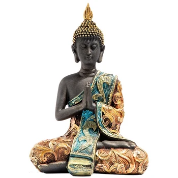 Budos Statula Tailandas Skulptūra Dervos Rankų Darbo Budizmo, Induizmo Feng Shui Statulėlės Meditacija Namų Dekoro Ornamentu
