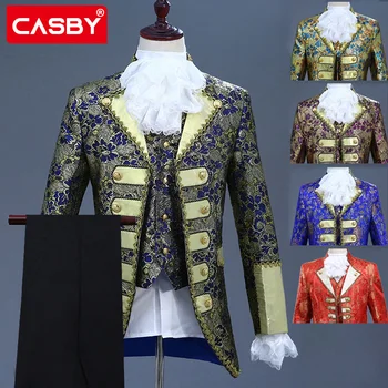 Casby Suaugusiųjų Vyrų Europos Audito Suknelė Veiklos Kostiumas Prince Charming Etape Retro Europos Dramos Spektaklis Kostiumas