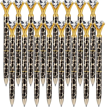 Crystal Rašikliai Tušinukas Bling Diamond Pen Nuotaka Vestuvių Pen Metalinis Tušinukas su Deimantu ant Daugkartiniai Cheetah Pen Biuro