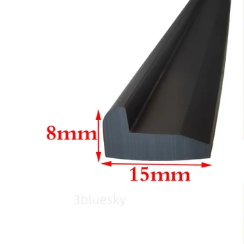 Custom Gumos L Juostelės Kampas Kampas Protecor Krašto Encloser Shield Susidūrimo Išvengimo Tarpiklis 8x15mm Juoda