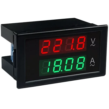 DL69-2042T AC 100A 0-500VA LCD skaitmeninis ekranas ammeter didelio tikslumo ammeter su raudonos, žalios šrifto darbinė įtampa 110V, 220V