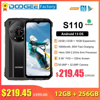 DOOGEE S110 12 GB 256 GB Išmanųjį telefoną Gel G99 Mobiliojo Telefono 6.58