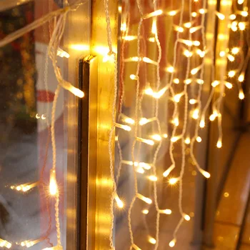 ES/JAV Kalėdų Vakarėlį LED Varveklis Užuolaidų Styginių Šviesos Dekoracijos Namų Gatvė Lauko Girlianda Namų Dekoro Ašaros 0.6-0.8 m