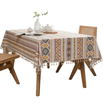Etninio stiliaus valgomasis staltiesė ins stovyklavimo kilimėlis atsparus vandeniui ir naftos atsparios medvilnės skalbiniai spausdinti arbatos staltiesė