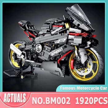 Garsaus M 1000 RR Motociklo ir Automobilio Modelio, BM002 aukštųjų Technologijų Motociklų Kūrimo Bloką Plytų Lenktynių Transporto priemonės Žaislas Tinka 42083 Vaikų Dovanų